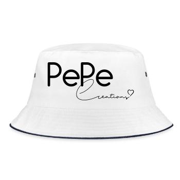 Pepe Creations - Bucket Hat - white/navy - Front