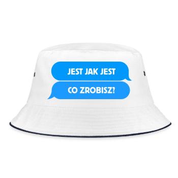It is what it is - What will you do? U1 - Bucket Hat - white/navy - Front