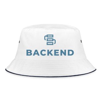 Backend Link Logo - Bucket Hat - white/navy - Front
