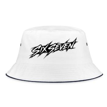 Six seven meme - Bucket Hat - Weiß/Navy - Vorne