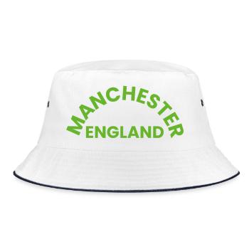 Logo circulaire de Manchester, Angleterre, - Bob - blanc/marine - Devant