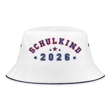 Schoolchild 2026 - cool & neutral - Bucket Hat - white/navy - Front