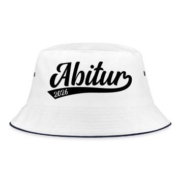 Abitur Abi 2026 - Bucket Hat - white/navy - Front