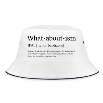 Whataboutism - Bucket Hat - white/navy - Front