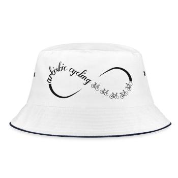 Kunstrad, Kunstradfahren, Hallenradsport - Bucket Hat - Weiß/Navy - Vorne