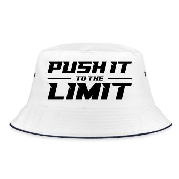 Push It To The Limit - Bucket Hat - white/navy - Front