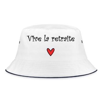 RETIREMENT. RETIREMENT. RETIRED. RETIREMENT - Bucket Hat - white/navy - Front