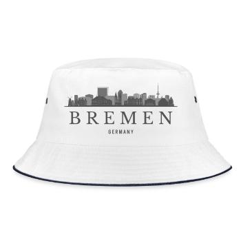 Bremen Germany, Bremen skyline - Bucket Hat - white/navy - Front