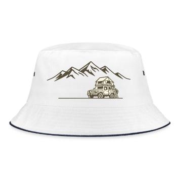 Chemise de camping sur le toit pour les aventuriers en plein air - Bob - blanc/marine - Devant