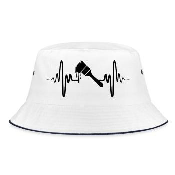 Painter's brushes - Bucket Hat - white/navy - Front