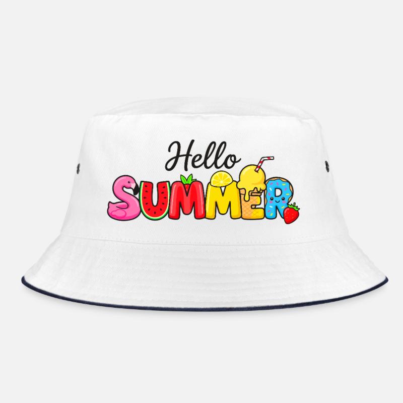 Hello Summer Obstbuchstaben Bucket Hat