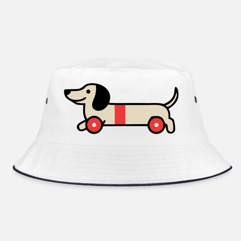 Dackel Spielzeug Holzrad Kind Bucket Hat