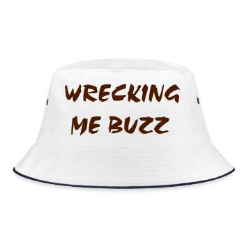 Wrecking me Buzz - Bucket Hat - white/navy - Front