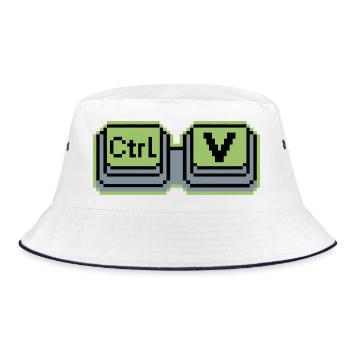 Ctrl C Ctrl V Parent Enfant Geek Famille Humour - Bob - blanc/marine - Devant