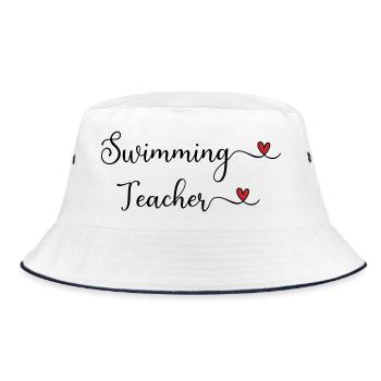 Swimming instructor - Bucket Hat - white/navy - Front