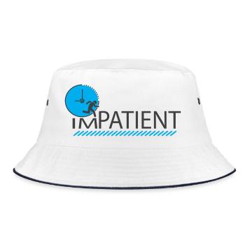 impatient - Bucket Hat - white/navy - Front