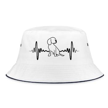 Ligne cardiaque ECG chiot - Bob - blanc/marine - Devant