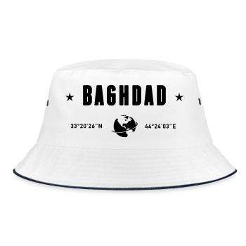 Bagdad, Irak Coordonnées Planète Terre - Bob - blanc/marine - Devant