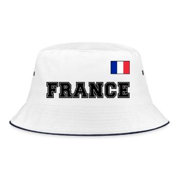 Look maillot de France - FRANCE avec drapeau - Bob - blanc/marine - Devant