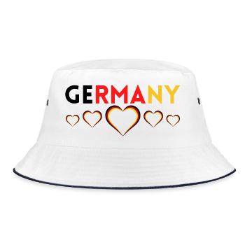Germany German Football Soccer Ball Travel Retro - Bob - blanc/marine - Devant
