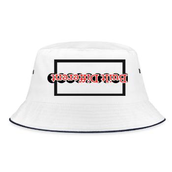Built Different - Upside Down - Bucket Hat - white/navy - Front