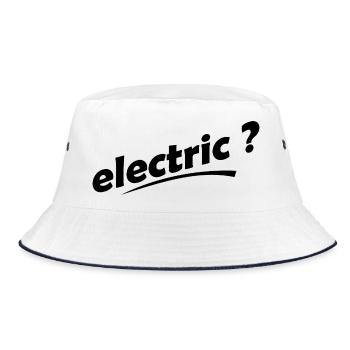 Elektrische Autos - Bucket Hat - Weiß/Navy - Vorne