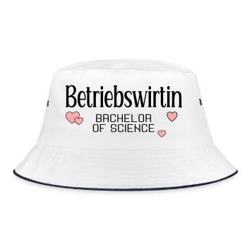 Studium Bachelor Betriebswirtin - Bucket Hat - Weiß/Navy - Vorne