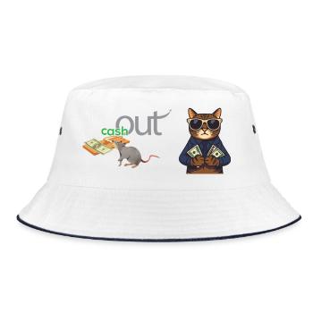 Bargeld - Bucket Hat - Weiß/Navy - Vorne