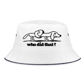 doggy - Bucket Hat - white/navy - Front