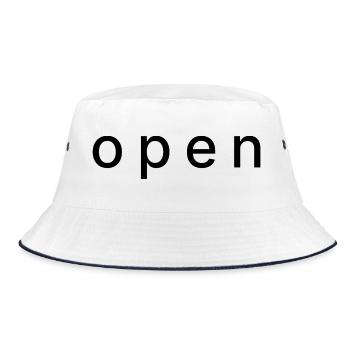 Open - Bucket Hat - white/navy - Front
