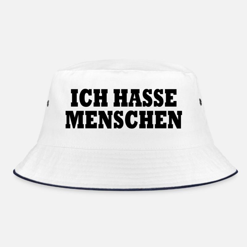Ich hasse menschen Bucket Hat