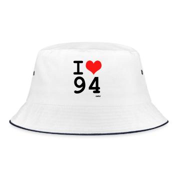 i love 94 Val de Marne - couleurs personnalisables - Bob - blanc/marine - Devant