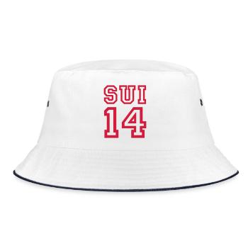 SCHWEIZ 2014 - Bucket Hat - Weiß/Navy - Vorne