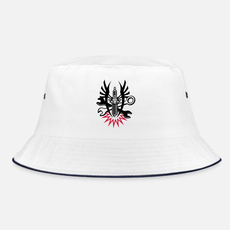 A spark plug with two wrenches Bucket Hat