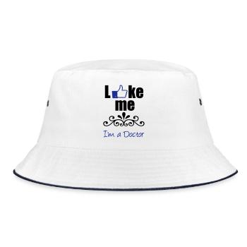 Like the Doctor - Bucket Hat - white/navy - Front