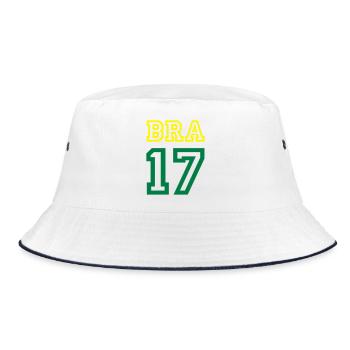 BRASILIEN 2017 Brazil - Bucket Hat - Weiß/Navy - Vorne