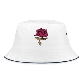 Rose (fleur) - Bob - blanc/marine - Devant