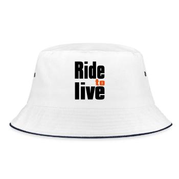 Bikers - Bucket Hat - white/navy - Front