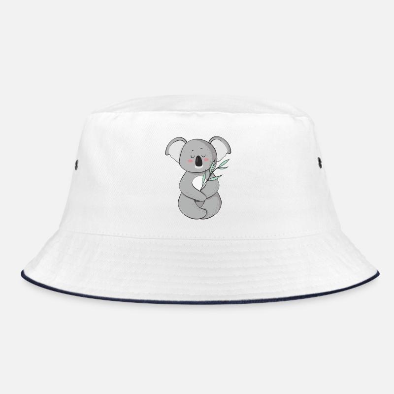 Koala - Bucket Hat - Weiß/Navy