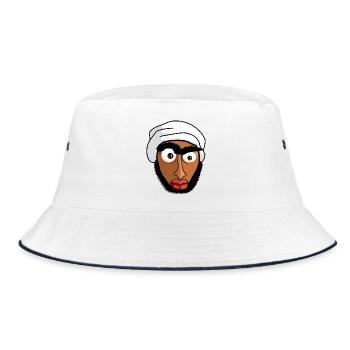 muslim - Bucket Hat - Weiß/Navy - Vorne