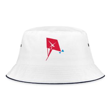 kite - Bucket Hat - white/navy - Front