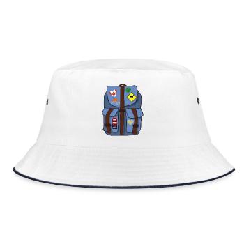 backpack - Bucket Hat - white/navy - Front