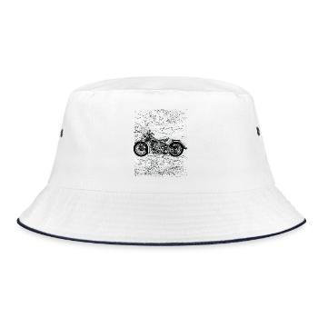 Dark Iron - Bucket Hat - white/navy - Front