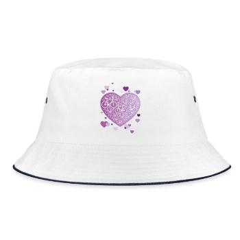 Kunstrad, Kunstradfahren, Hallenradsport - Bucket Hat - Weiß/Navy - Vorne