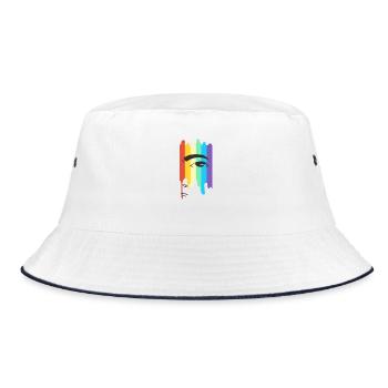 Visage arc-en-ciel LGBT - Bob - blanc/marine - Devant