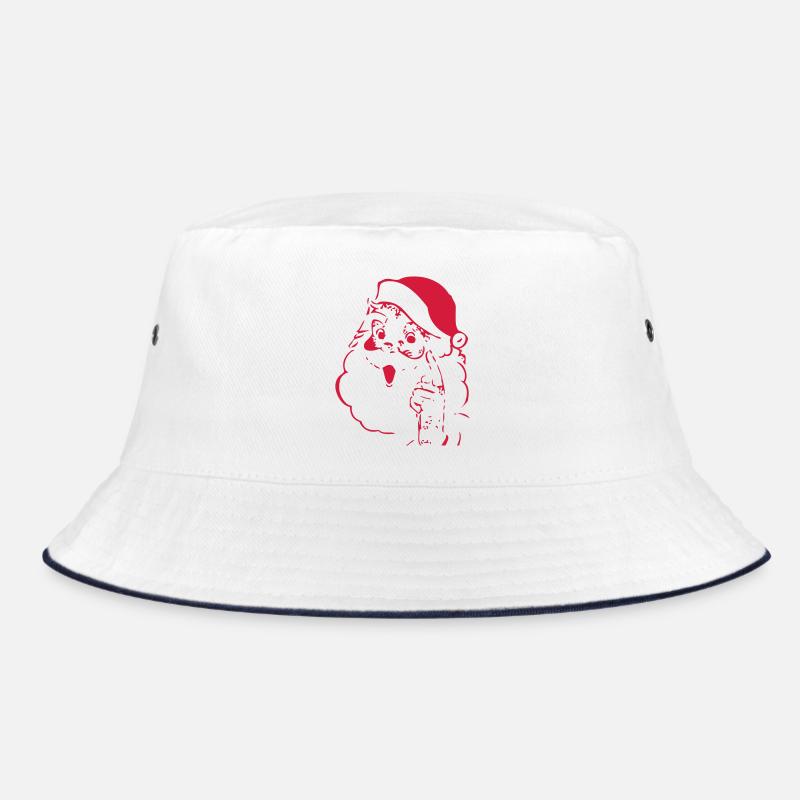 Weihnachtsmann - Bucket Hat - Weiß/Navy