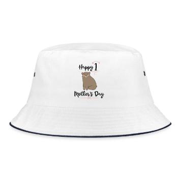 Muttertag - Bucket Hat - Weiß/Navy - Vorne
