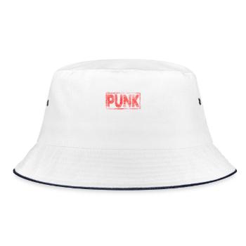 punk - Bucket Hat - white/navy - Front