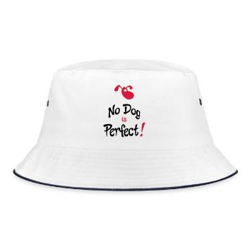 humor hund - Bucket Hat - Weiß/Navy - Vorne
