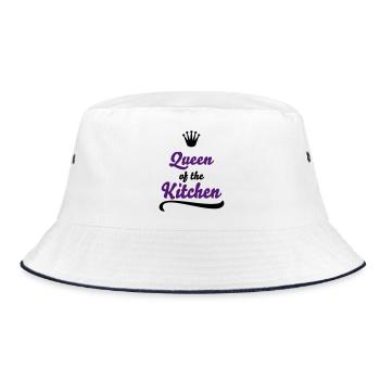 kochen - Bucket Hat - Weiß/Navy - Vorne
